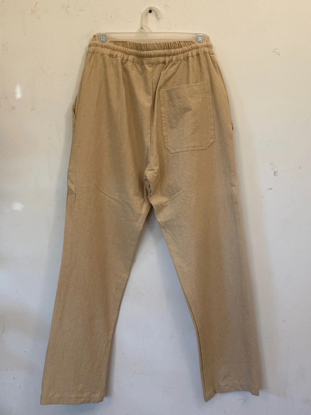 NWT Tan Drawstring Casual Cotton Summer Pants S